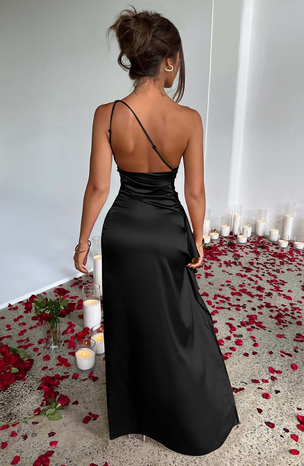 One-Shoulder Elegance Maxi Dress